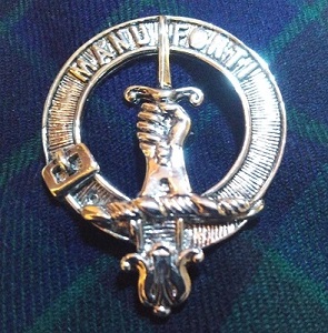 Clasp on tartan