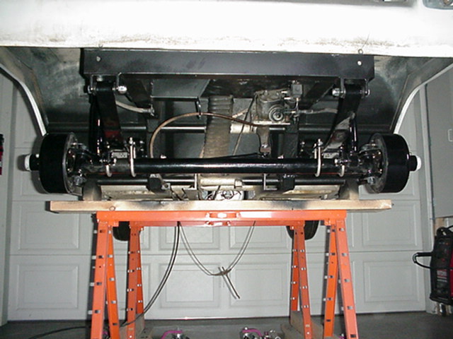 View of the restored front axle assembly
