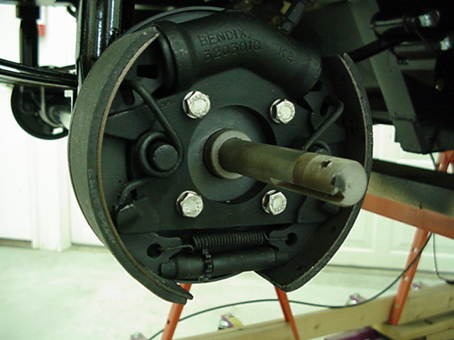 View of restored front brakes, rear are configured the same